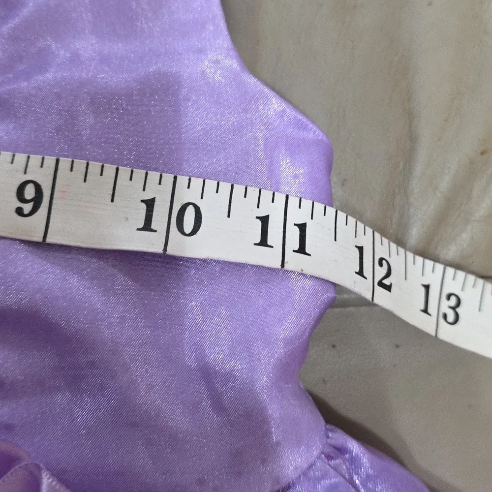 Disney Sophia The First Girl's Purple Party Dress Sparkly Lined Zips 6/6X *READ*